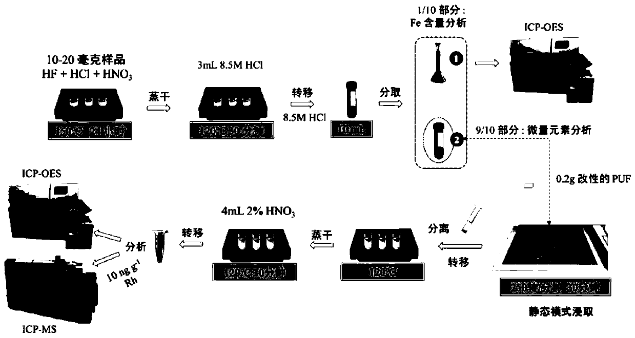 Method for detecting trace elements in pyrite