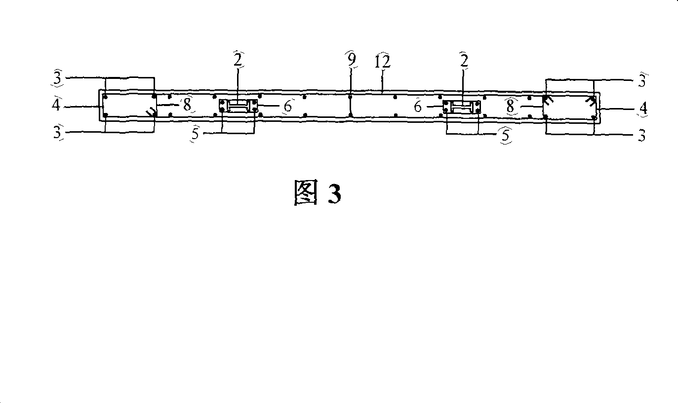 Oblique steel support concrete shear wall composite coupling beams and production method thereof