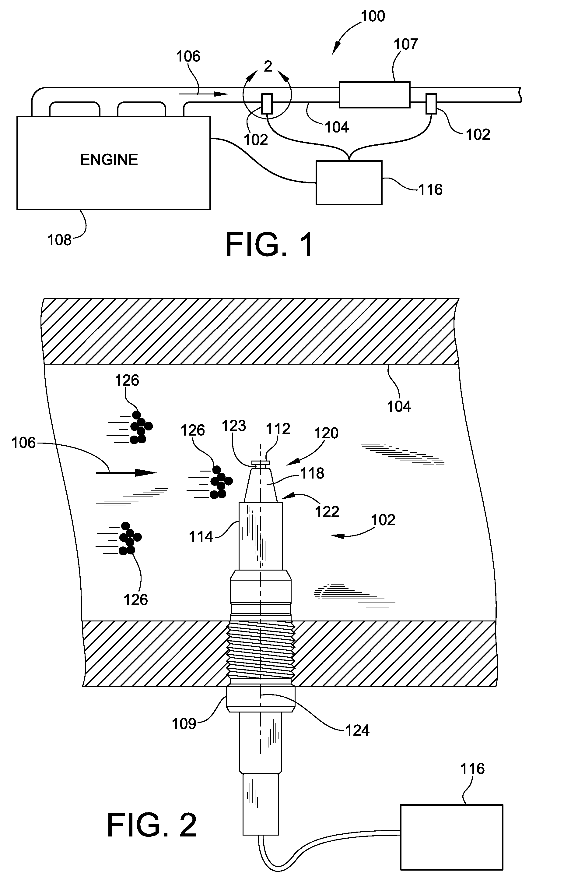 Surface gap soot sensor for exhaust