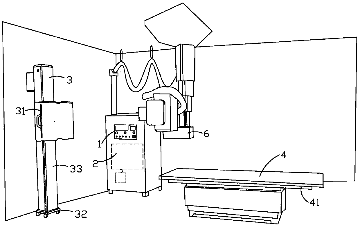 Radiography system with voice device and implementation method thereof