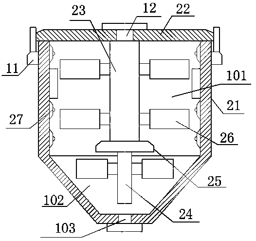 Efficient crystallization and purification device and crystallization method for inorganic salt