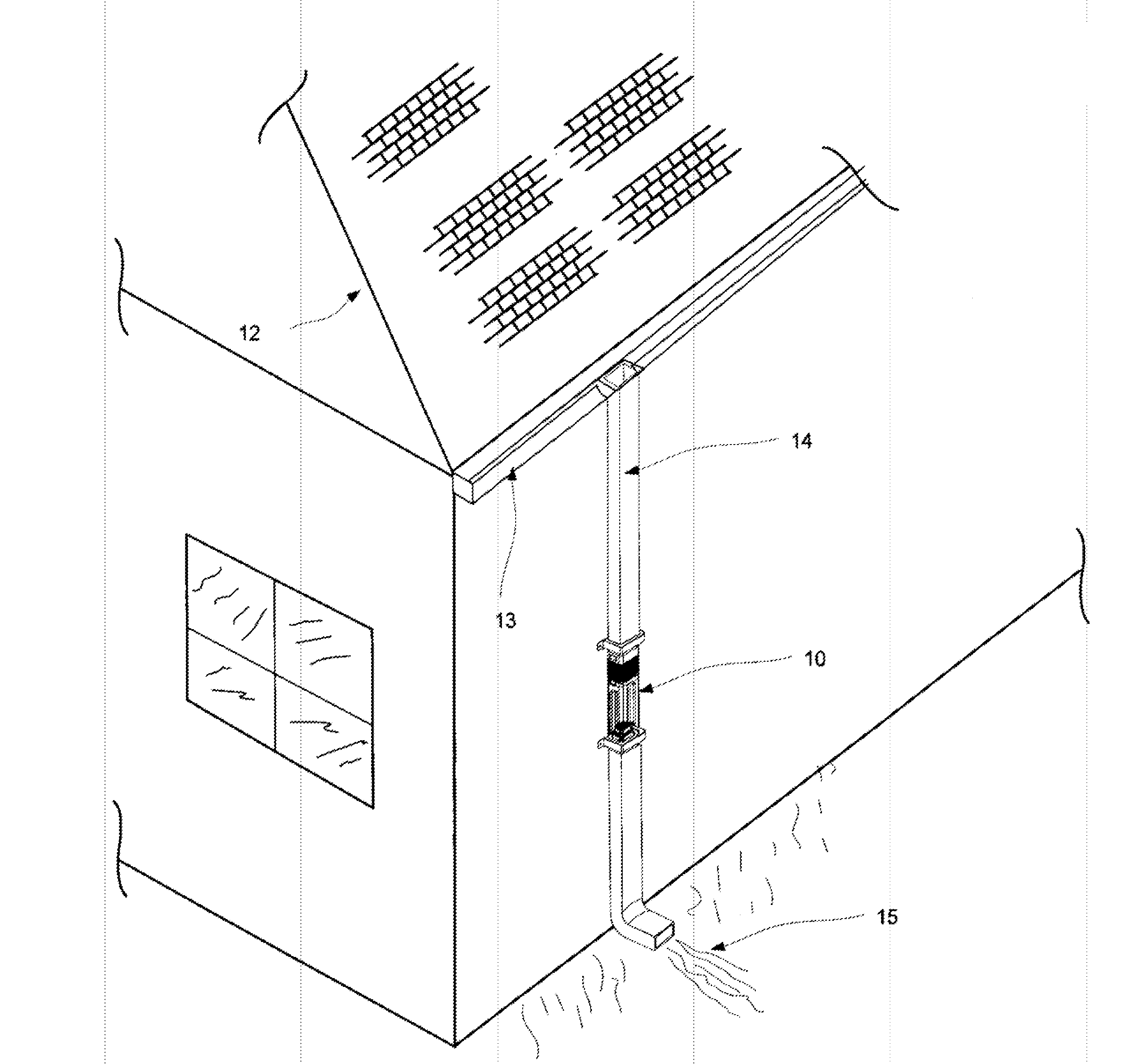 Rainwater "real time" flow indicator and debris collection device for gutter downspout