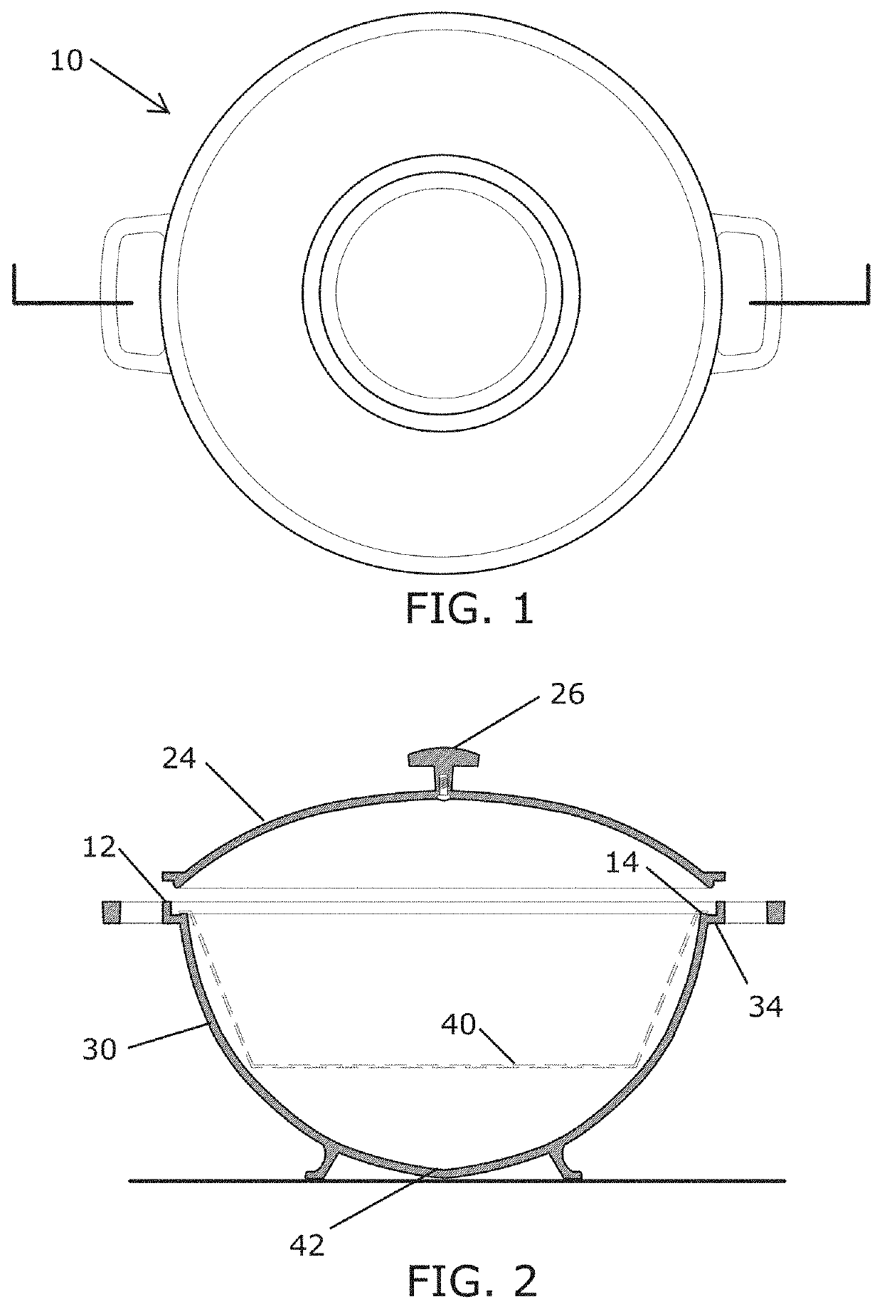 Popcorn pot designed to gravitate oil and kernels to the center of heat source