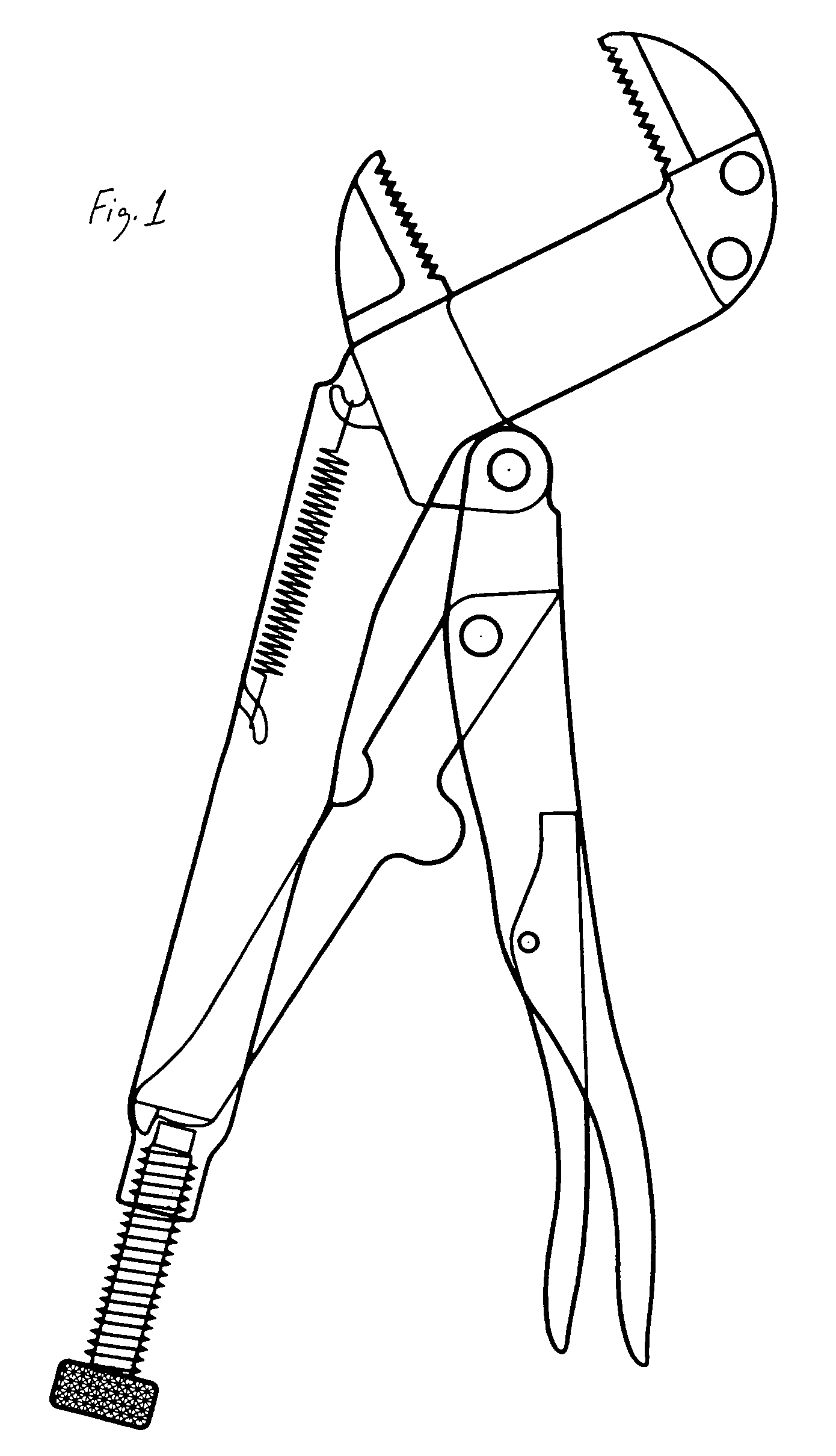 Parallel jaw locking toggle wrench/pliers with economic/ergonomic handles