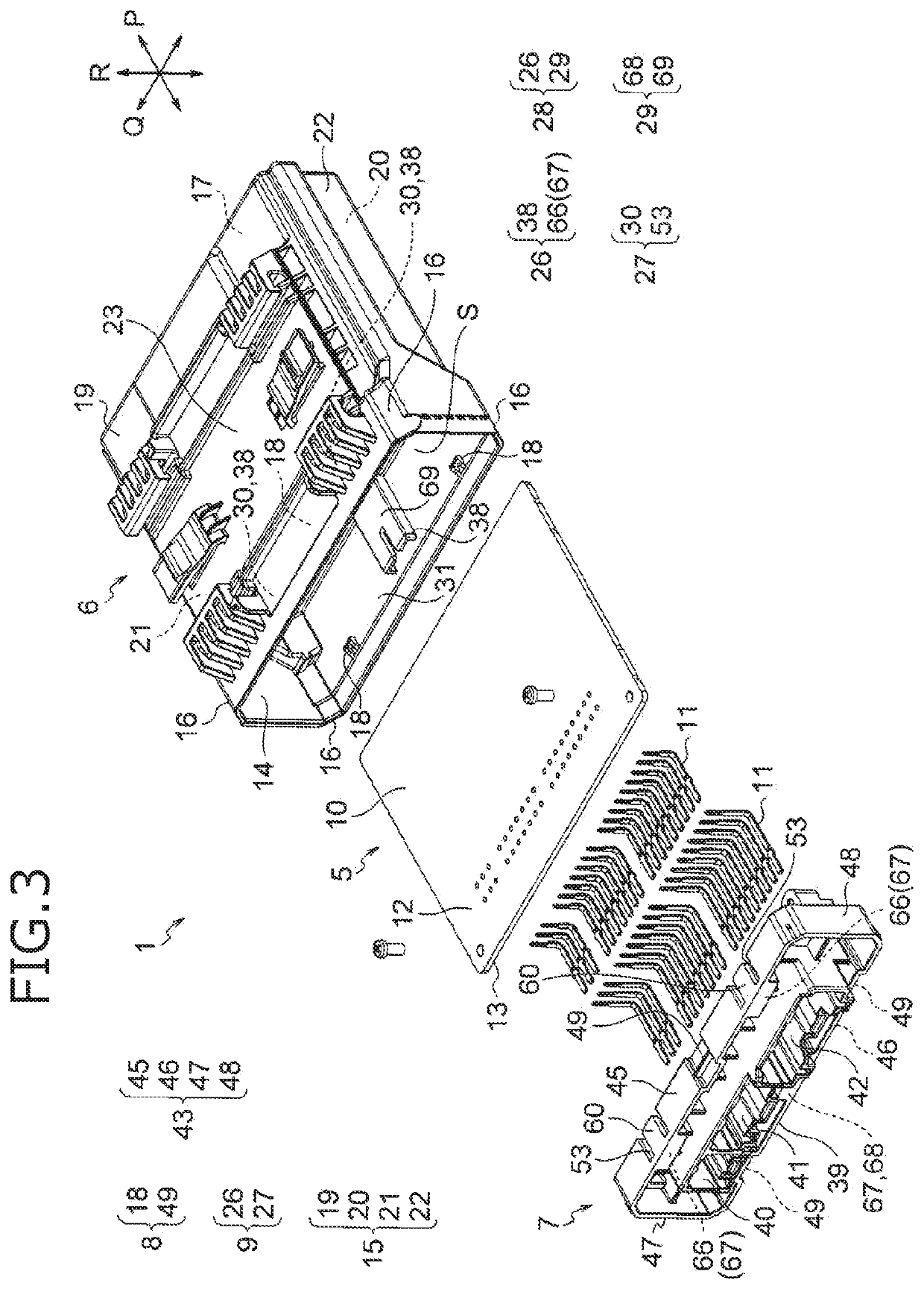 Engagement structure of cover and block member, electronic component module, electrical connection box, and wire harness