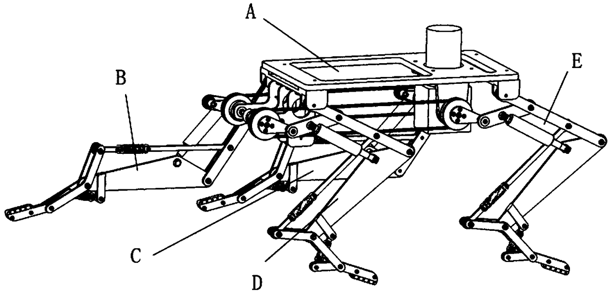 Single-drive bionic multi-legged robot and reconfiguration steering method thereof