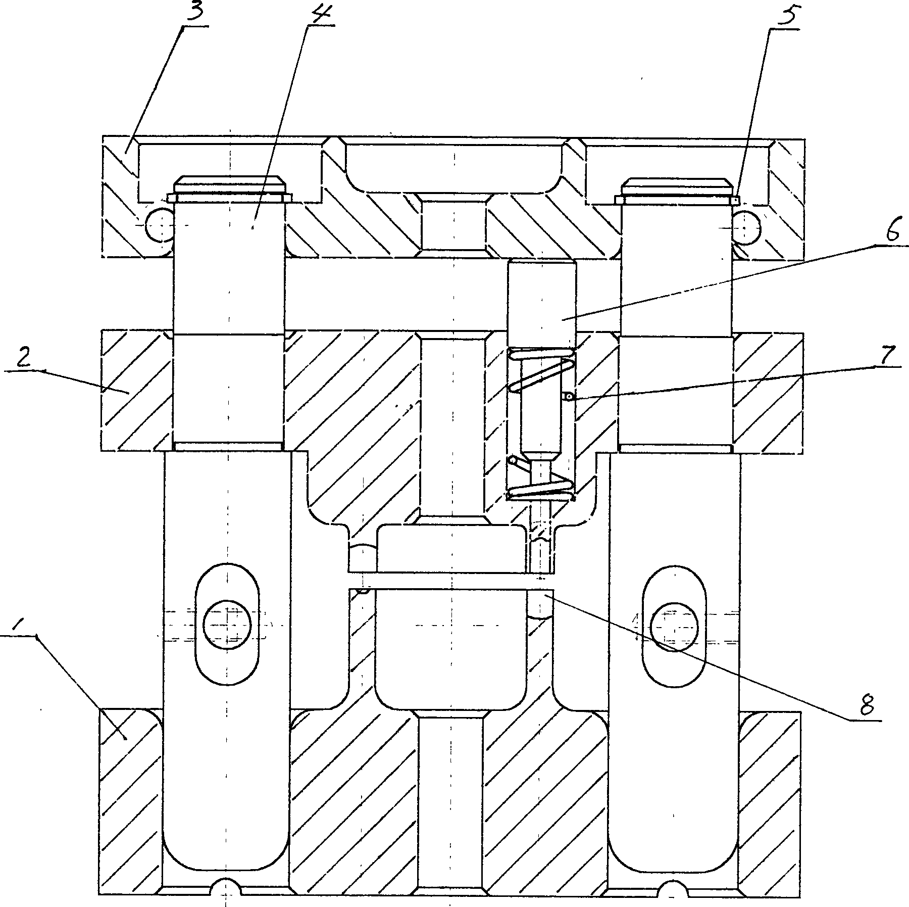 Rivetting die for bearing