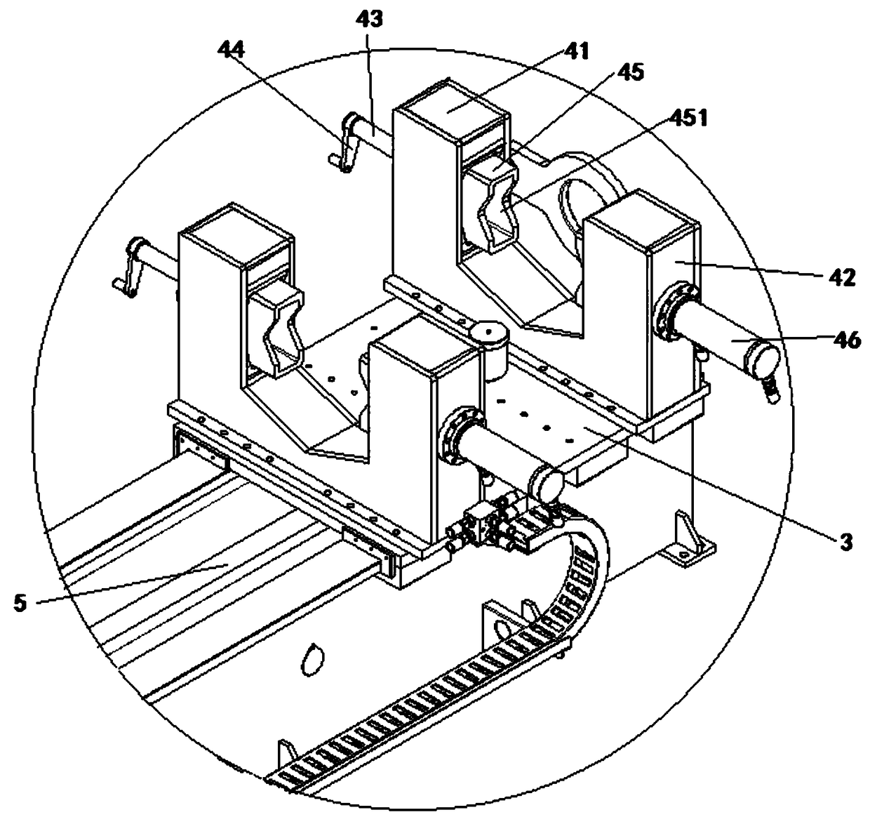 Horizontal type disassembling and assembling cylinder machine for vertical column jack