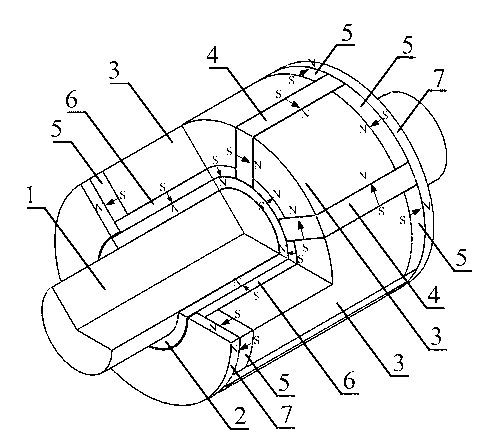 Composite permanent-magnet rotor for permanent-magnet motor and manufacturing method thereof