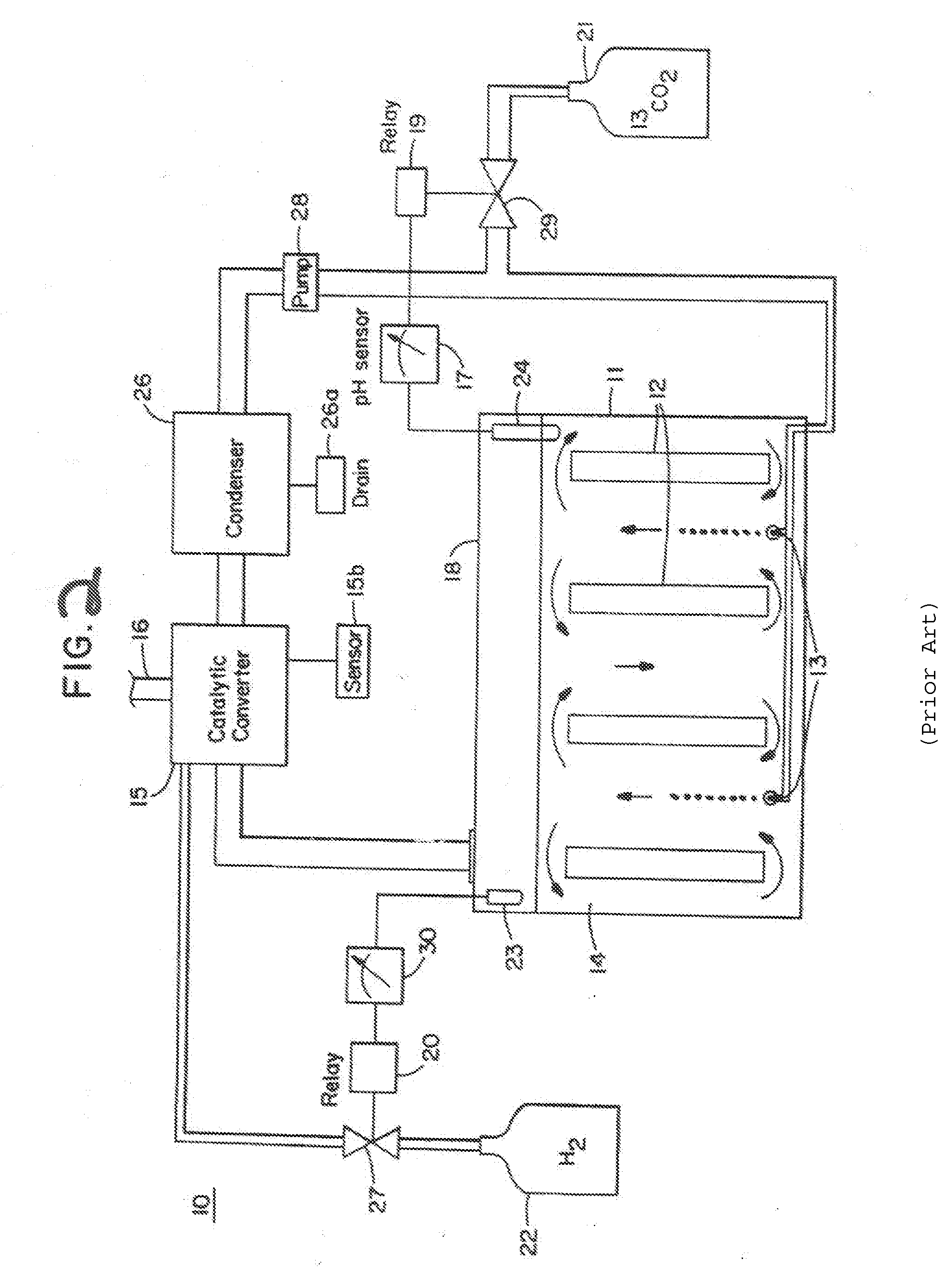 Method for producing algae in photobioreactor