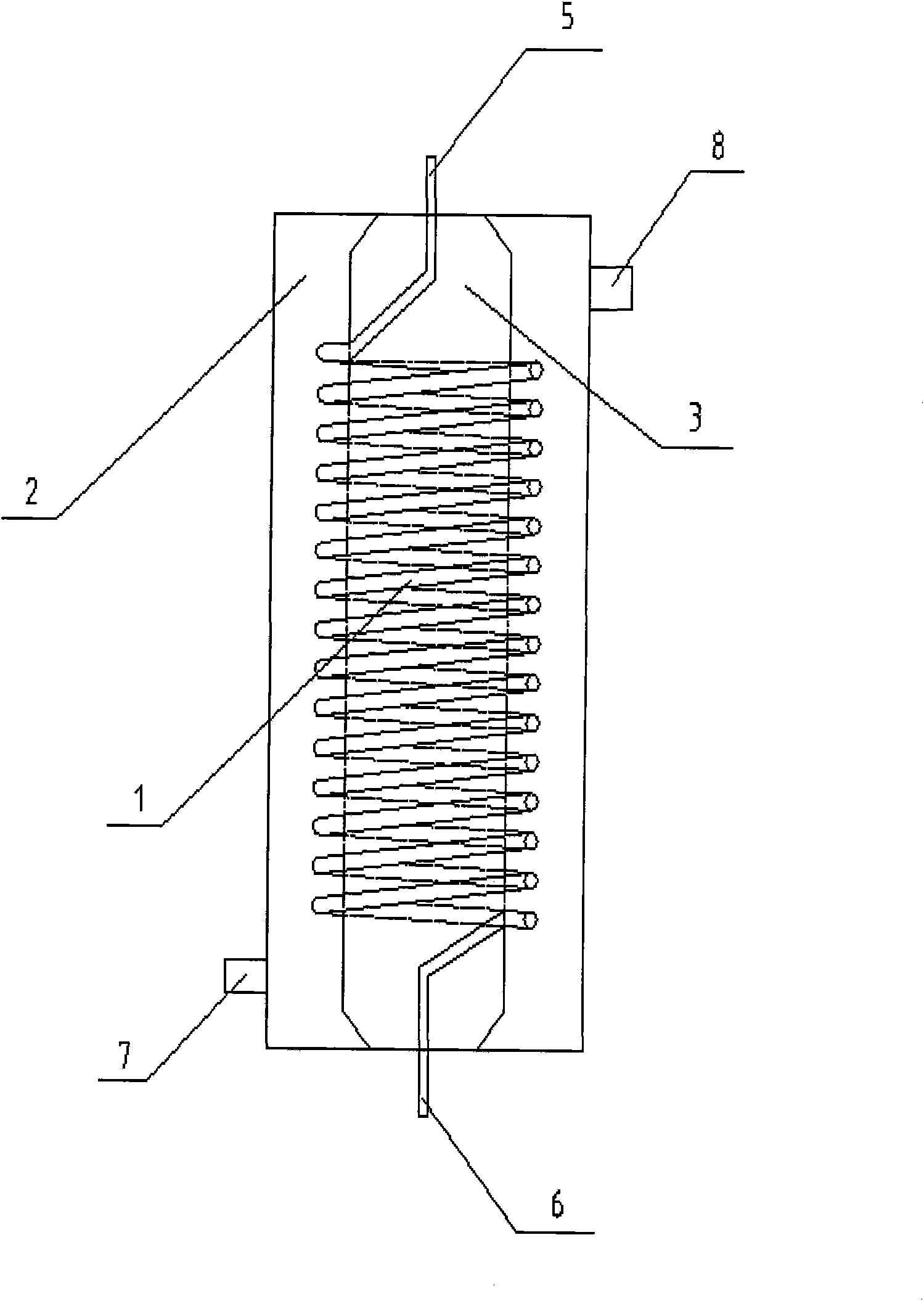 Liquid-cooled heat exchanger based on spiral structure