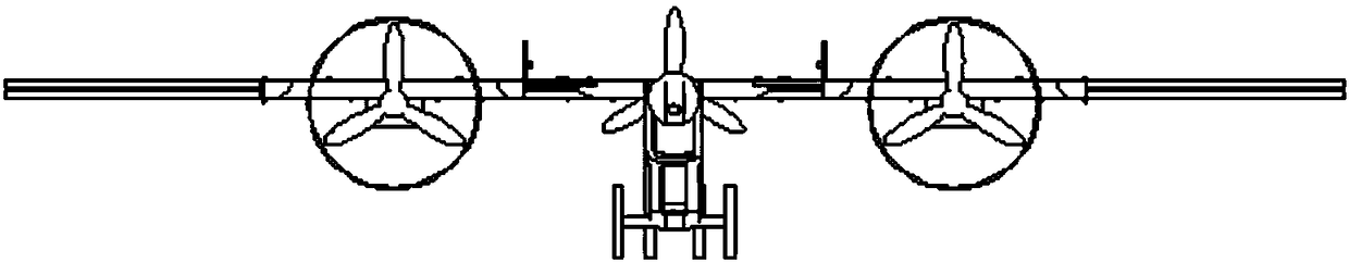 Rear single-propeller type composite wing aircraft with twin-duct composite ailerons and additional wings