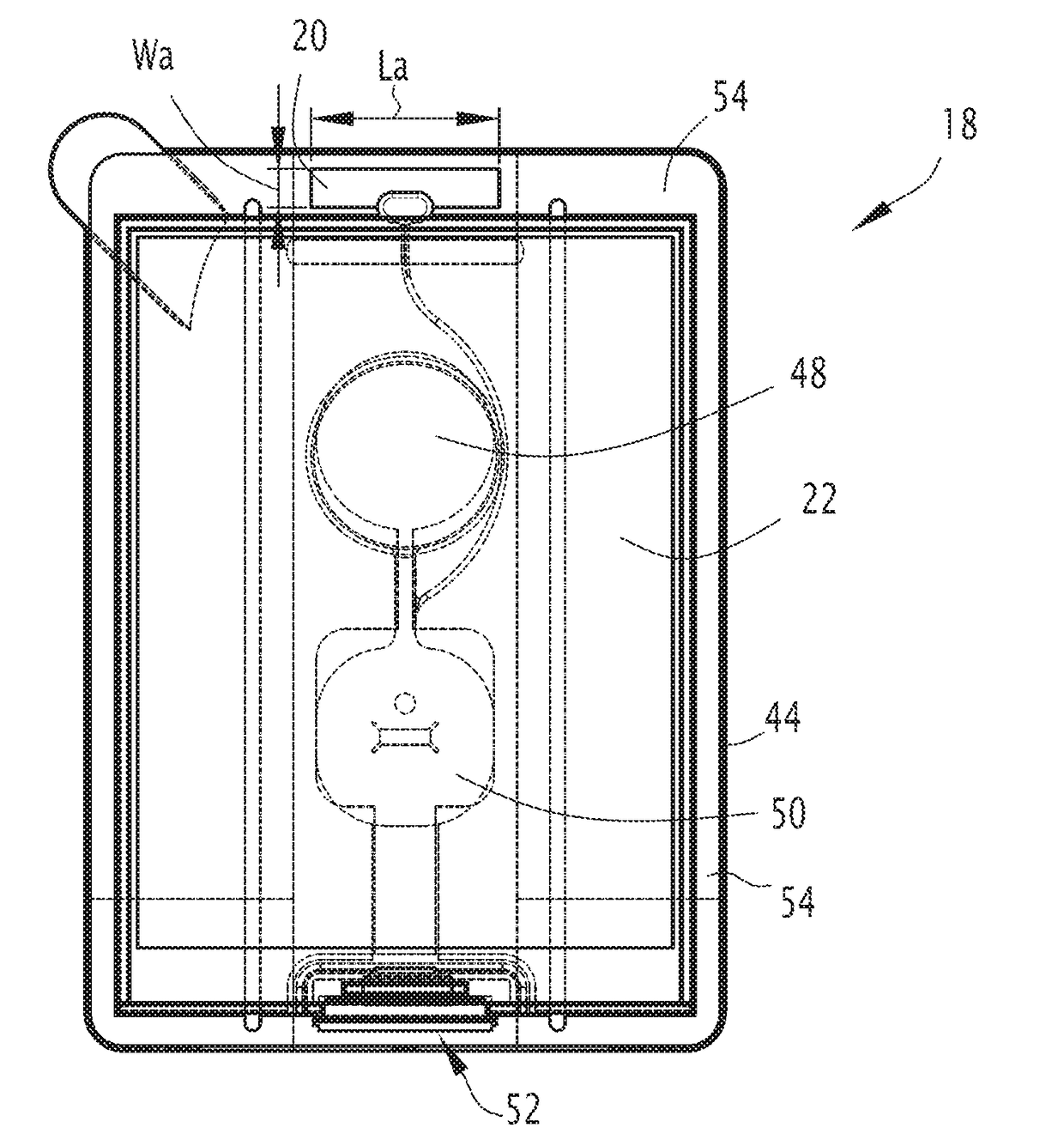 Fastening element for magnetically fastening an electronic module, set comprising such a fastening element and an electronic module