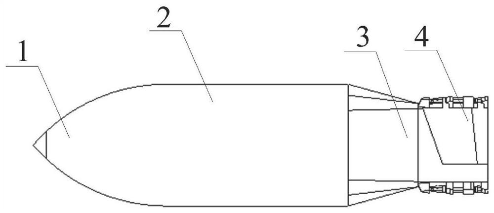 Compact high aspect ratio aerodynamic configuration layout structure of fire extinguishing bomb and design method