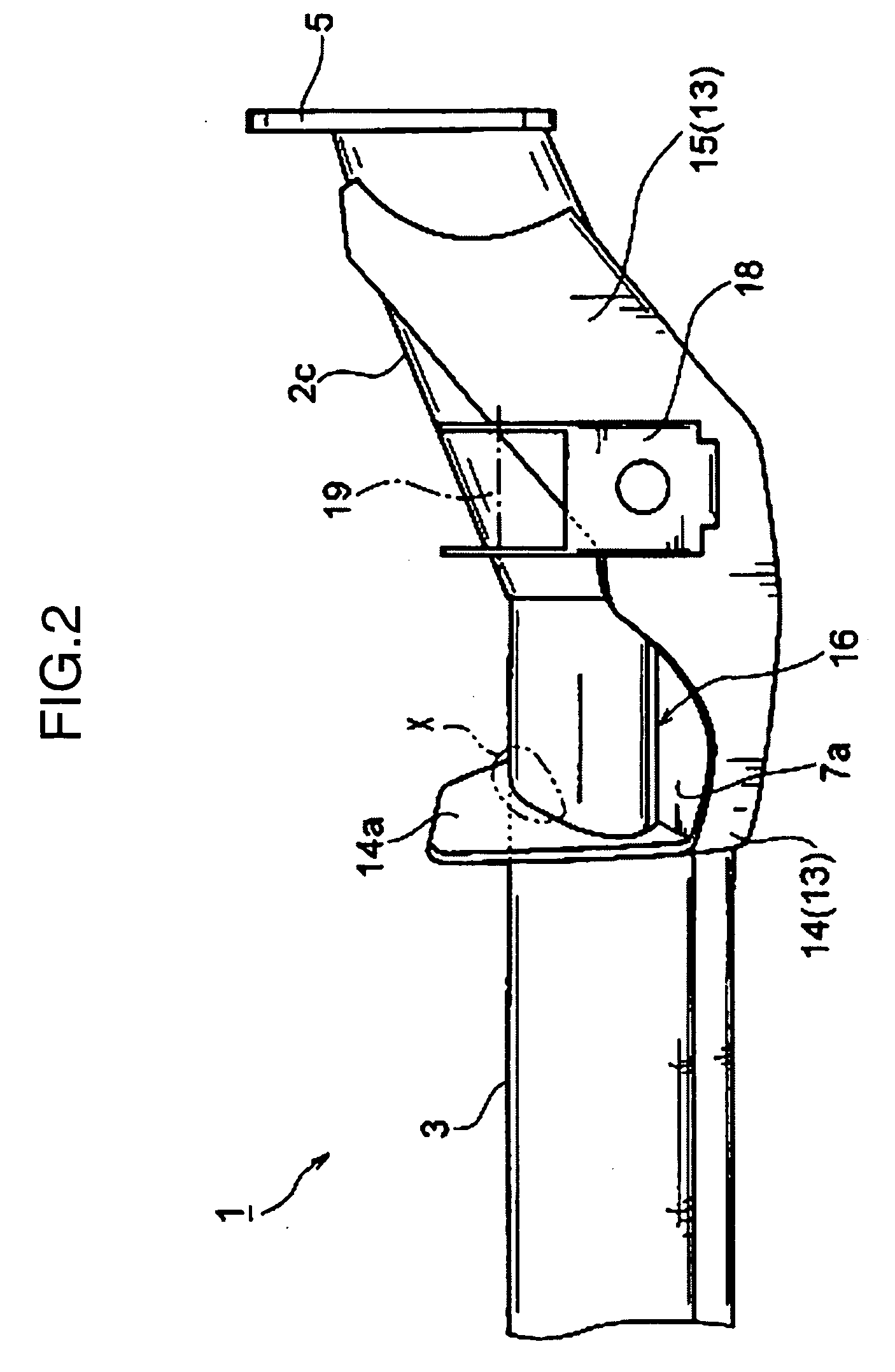 Torsion beam type rear suspension