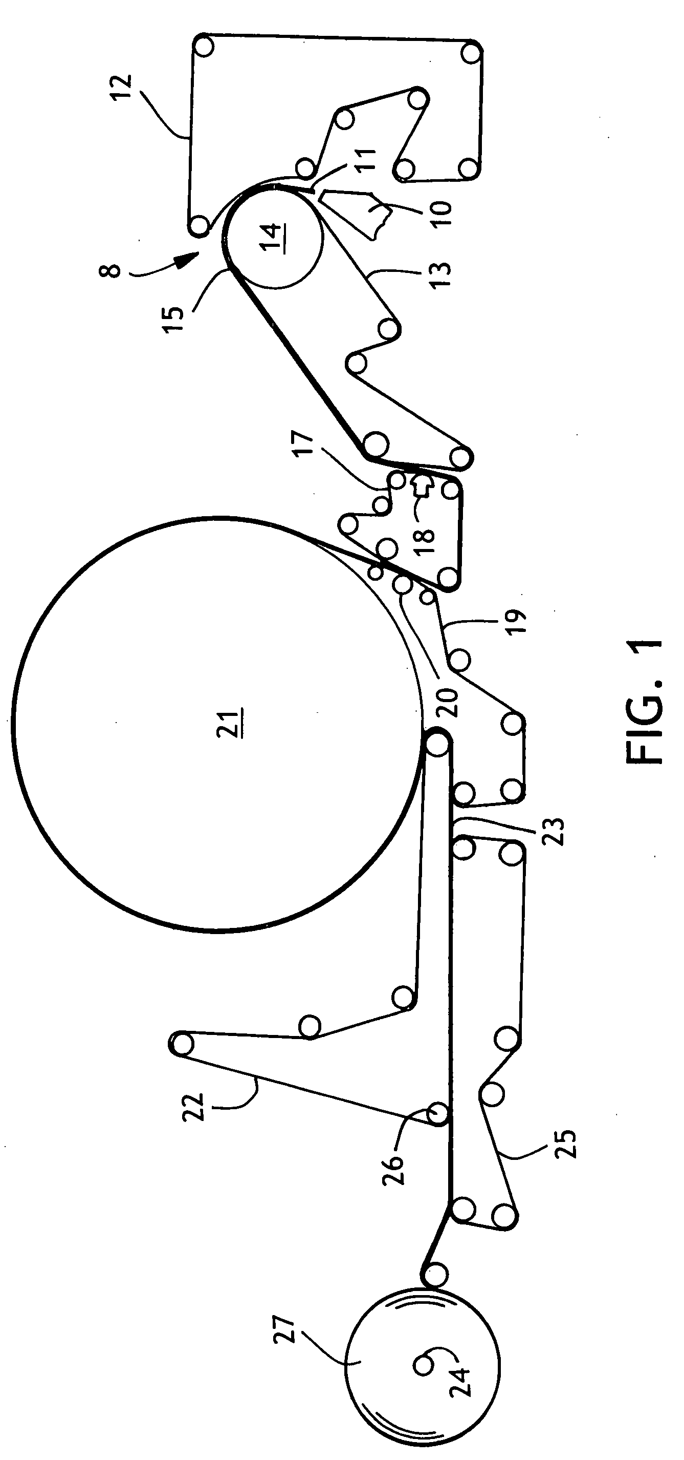 Tissue machine parent roll with a Z-direction intensive property profile