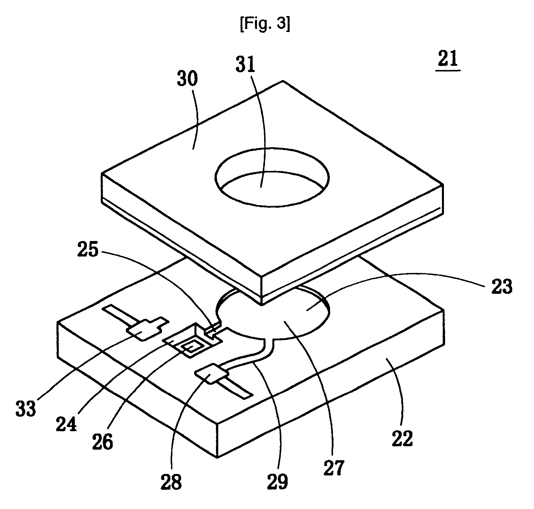 Pressure sensor and pressure-measuring apparatus using pressure buffering