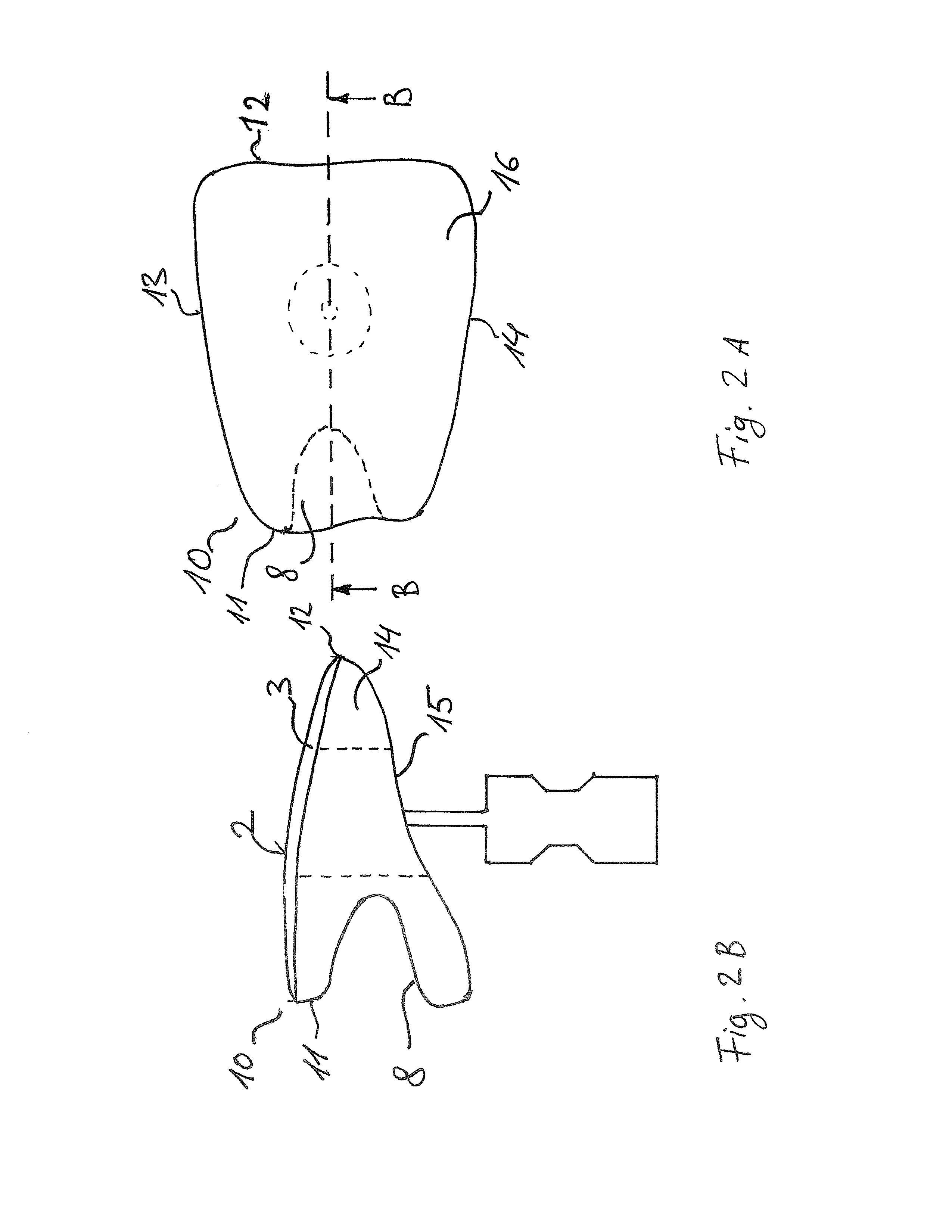 Blank and database of prefabricated partial surfaces of dental prosthetics