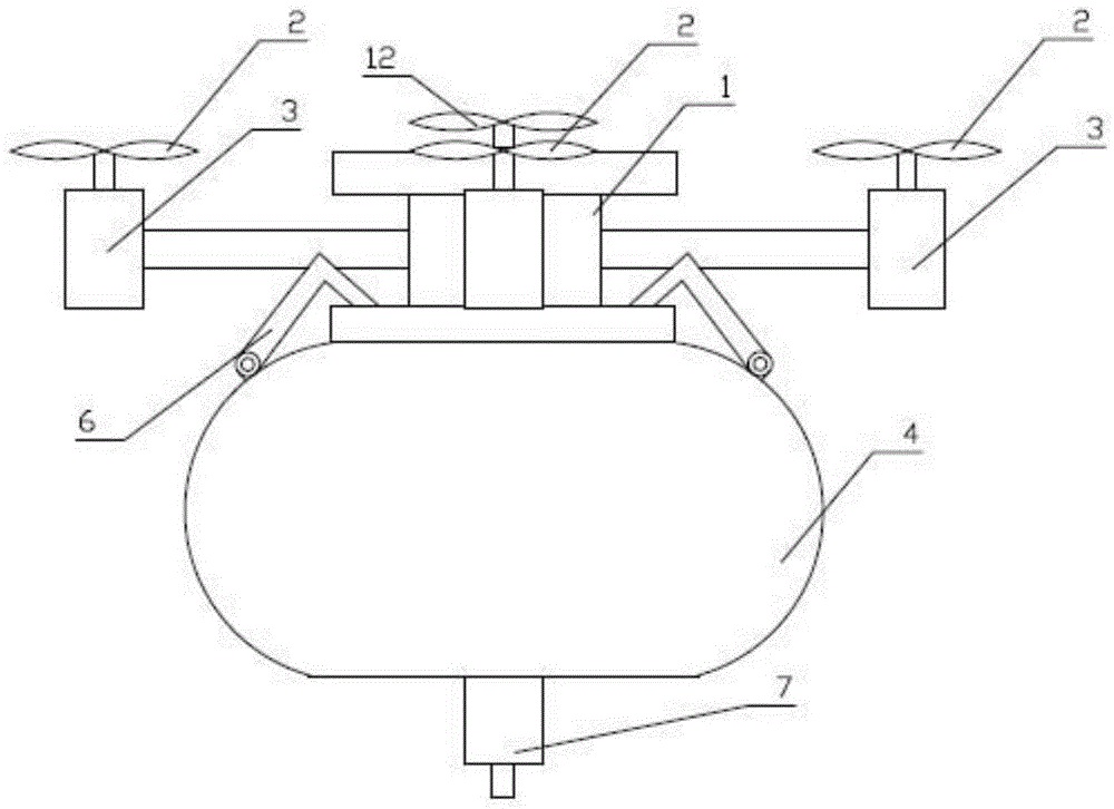 Agricultural spraying multi-rotor wing unmanned aerial vehicle