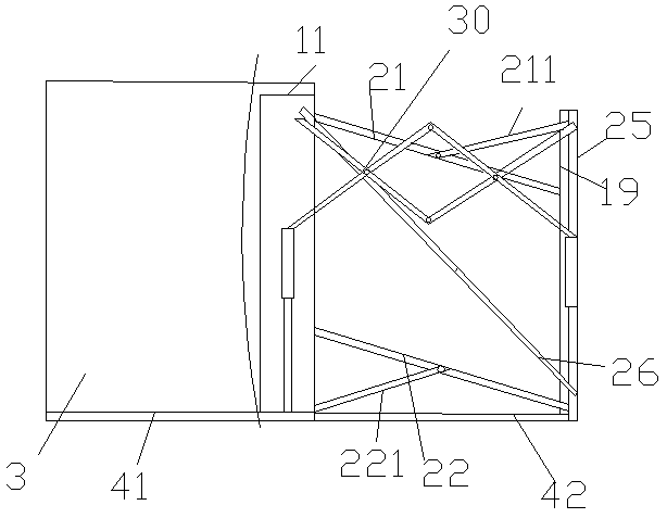 Electric scissor type extension cabin