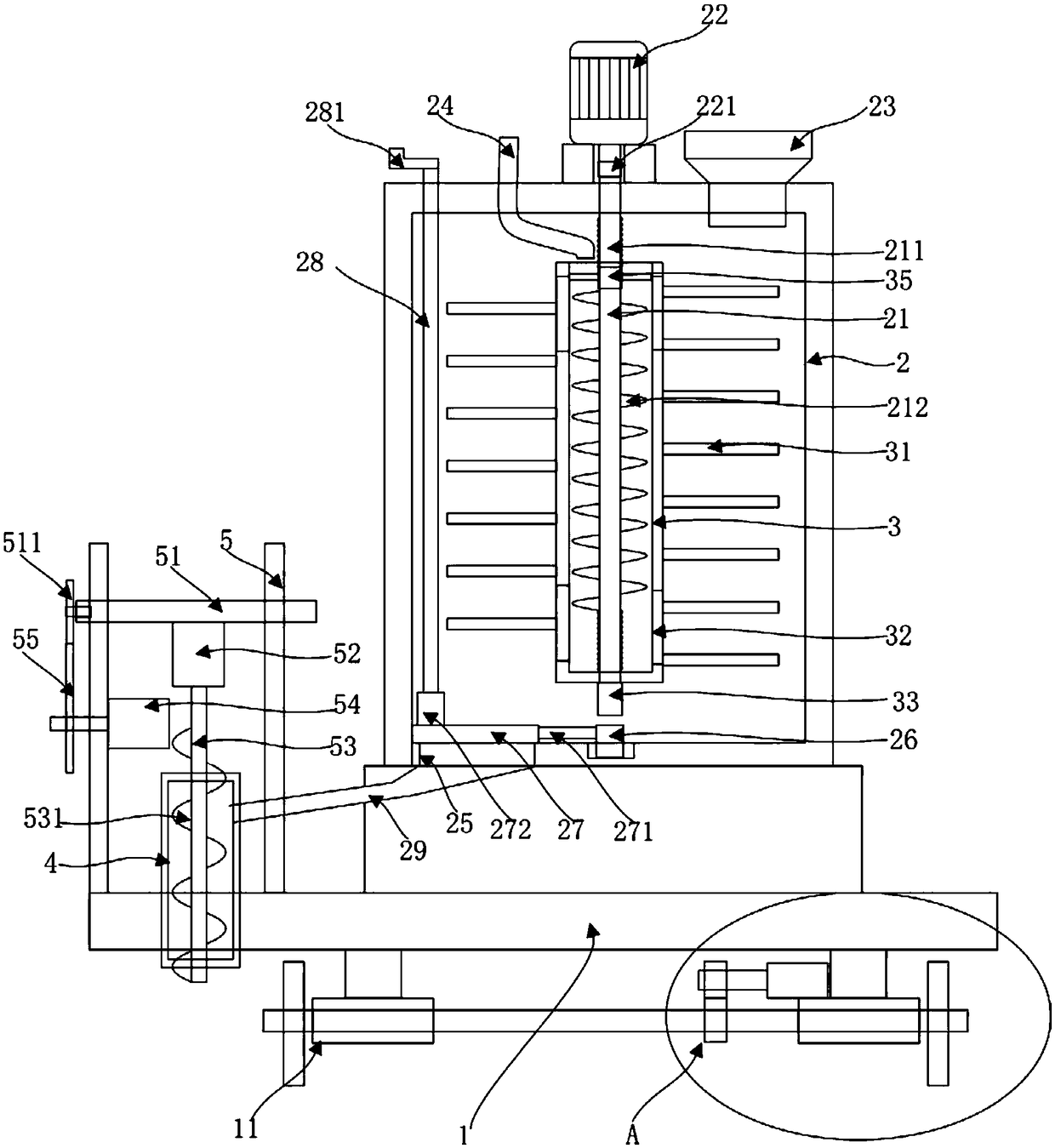 Concrete pouring device