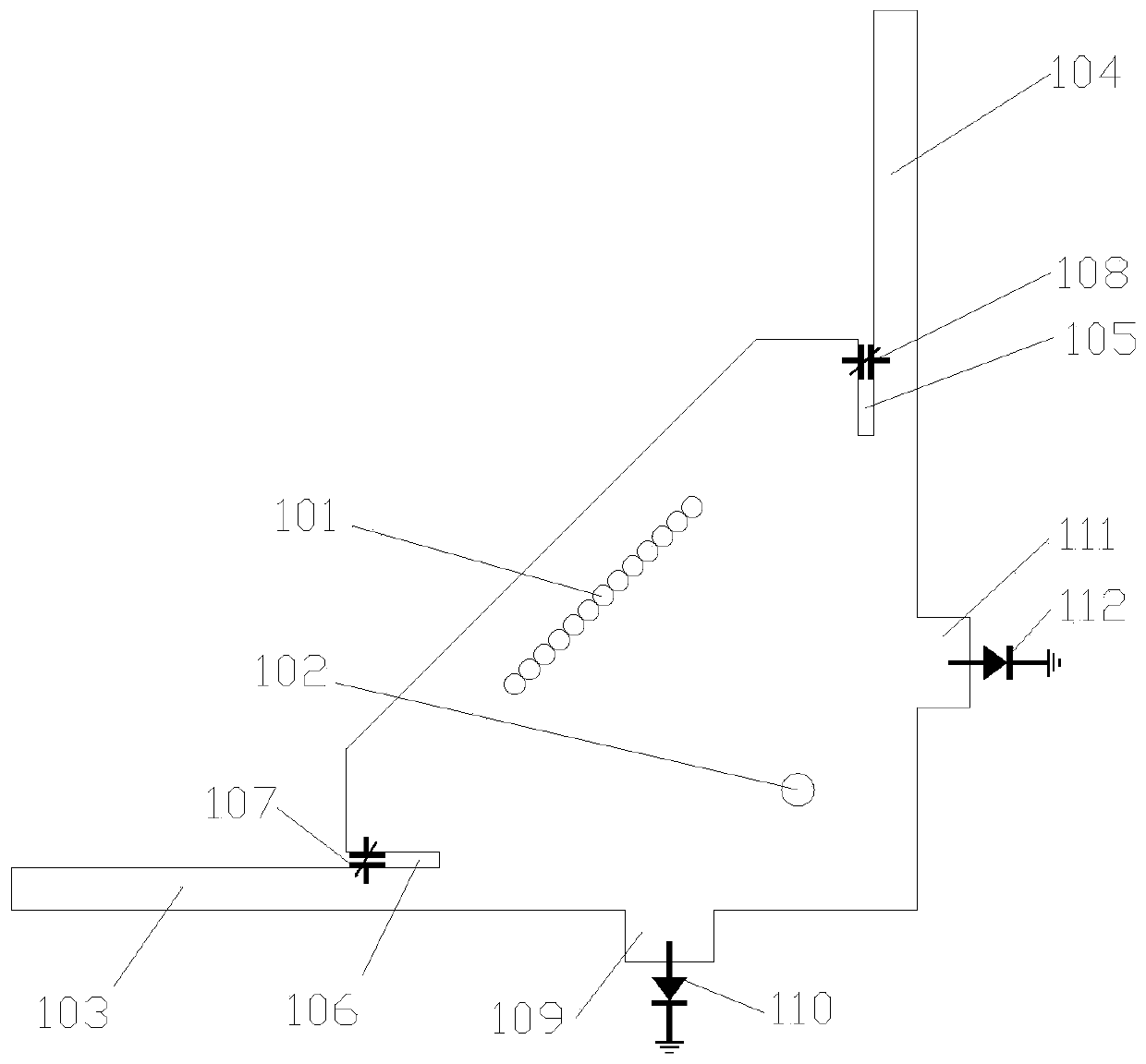 Broadband filter with adjustable trapped wave