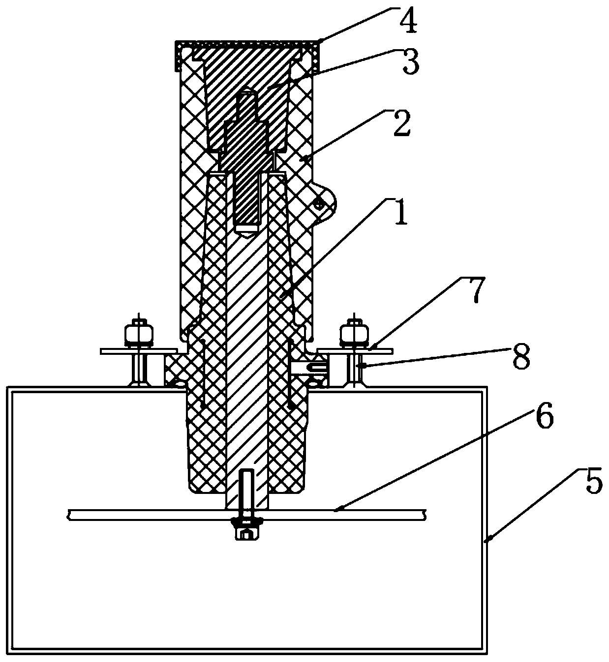 Temperature measuring device for main bus of metal-enclosed switch