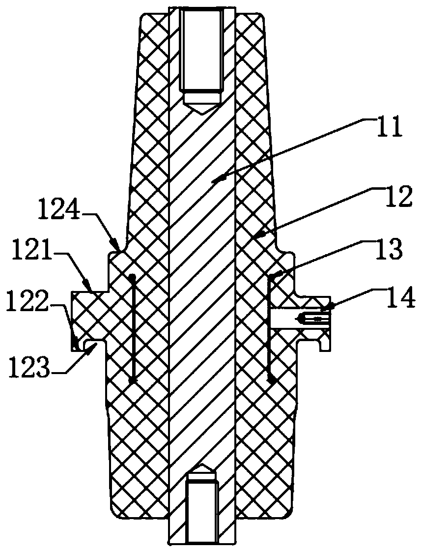 Temperature measuring device for main bus of metal-enclosed switch