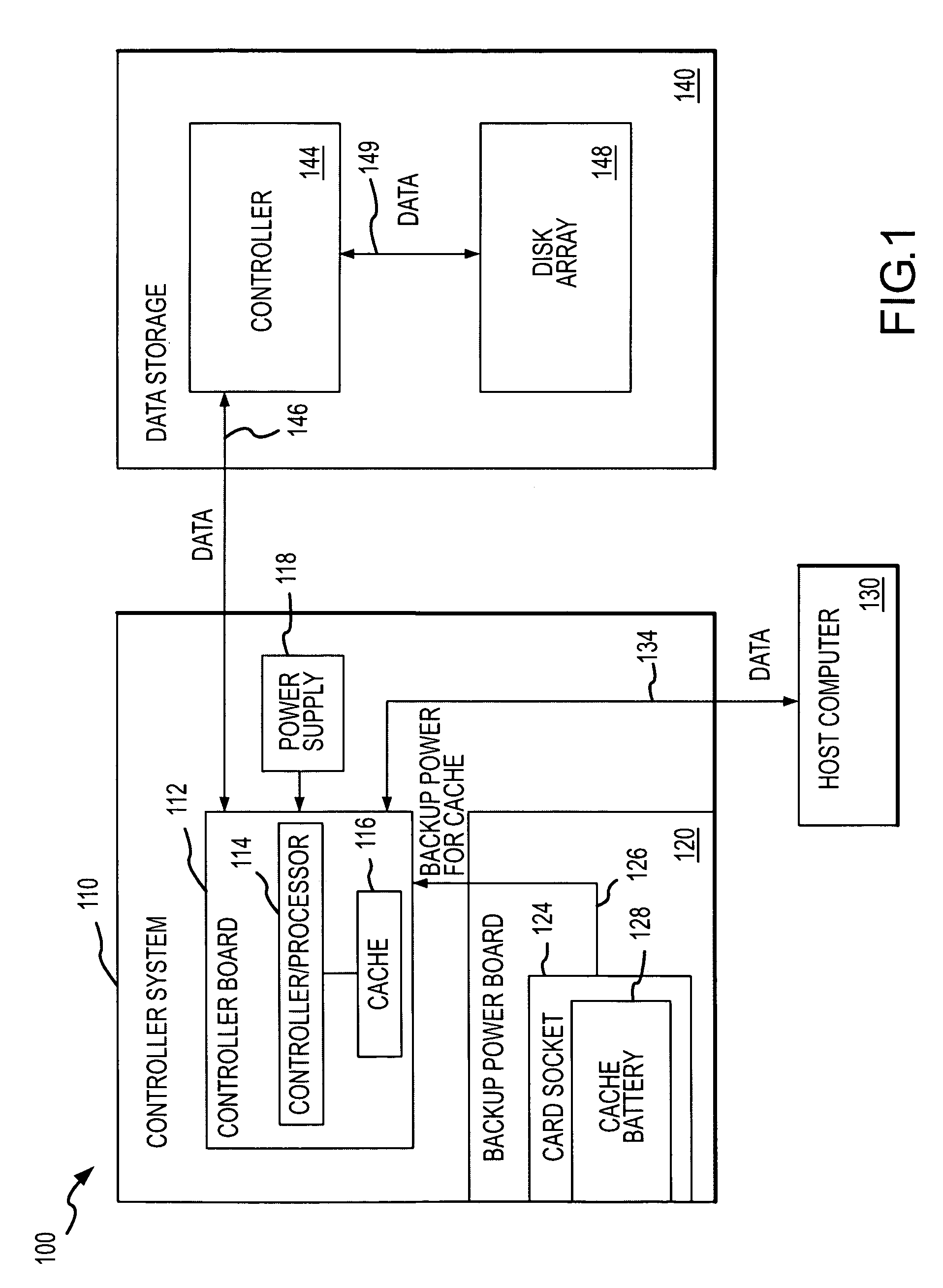 Battery-backed computer system with externally replaceable battery module