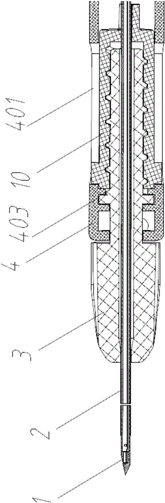 Adjustable water-injection ablation electrode needle