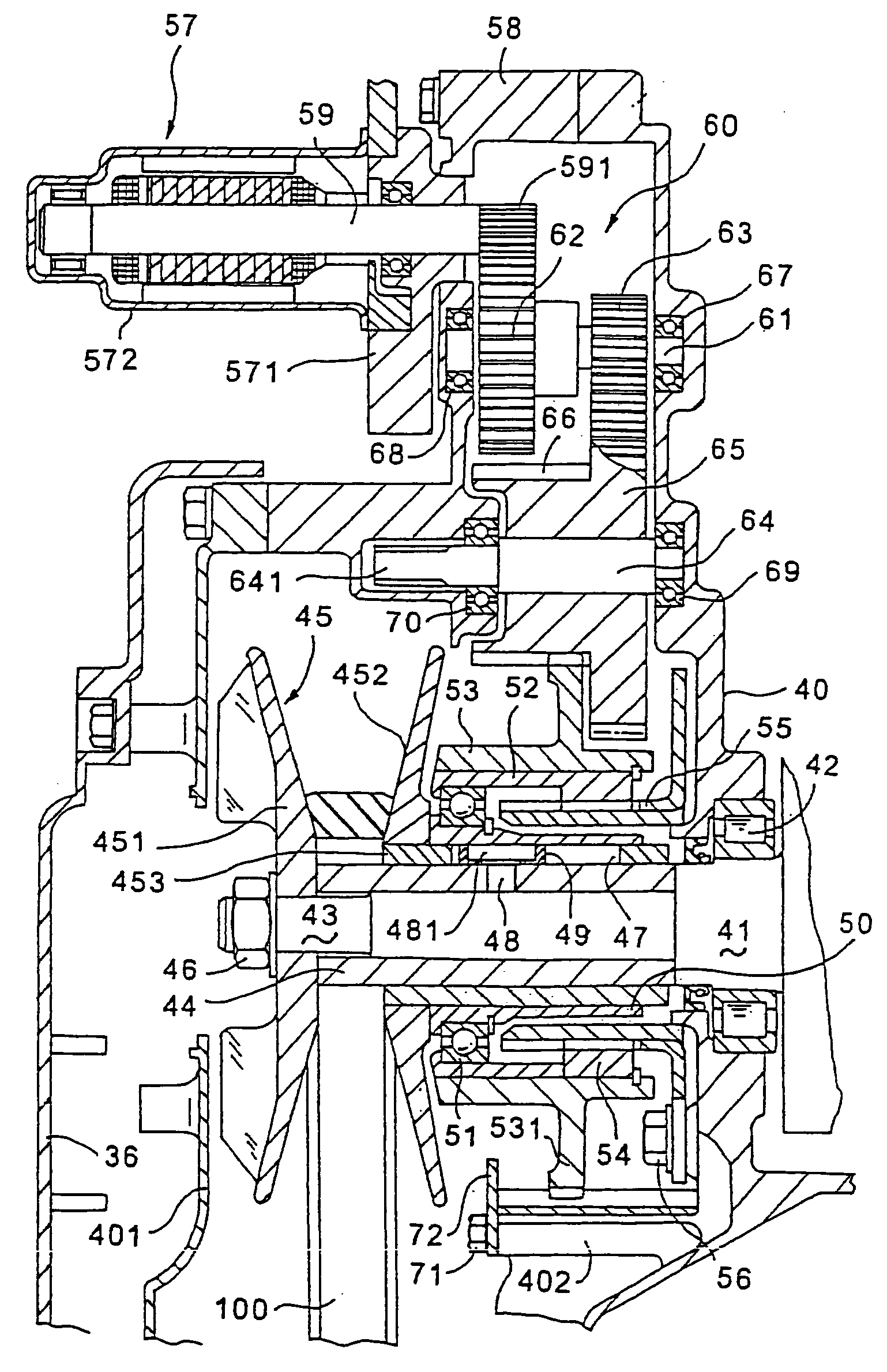 V-belt type continously variable transmission