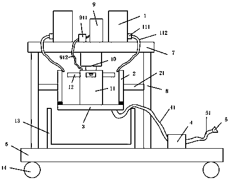 An integrated equipment for chemical paint mixing and spraying