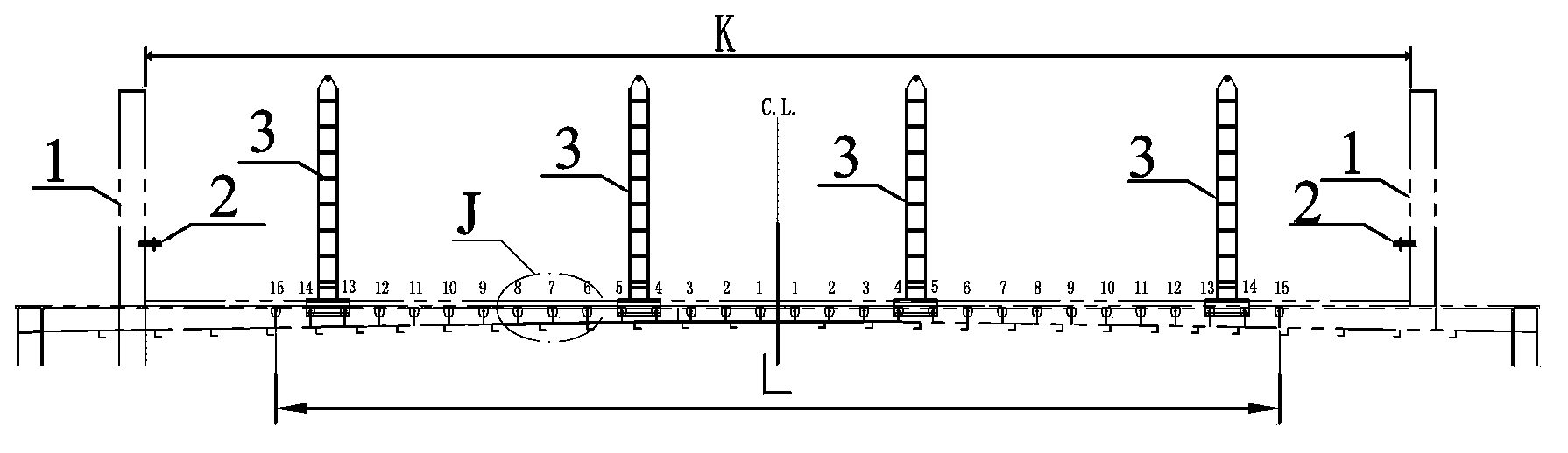 Storage yard on drilling platform used for storing drill pipes and goods