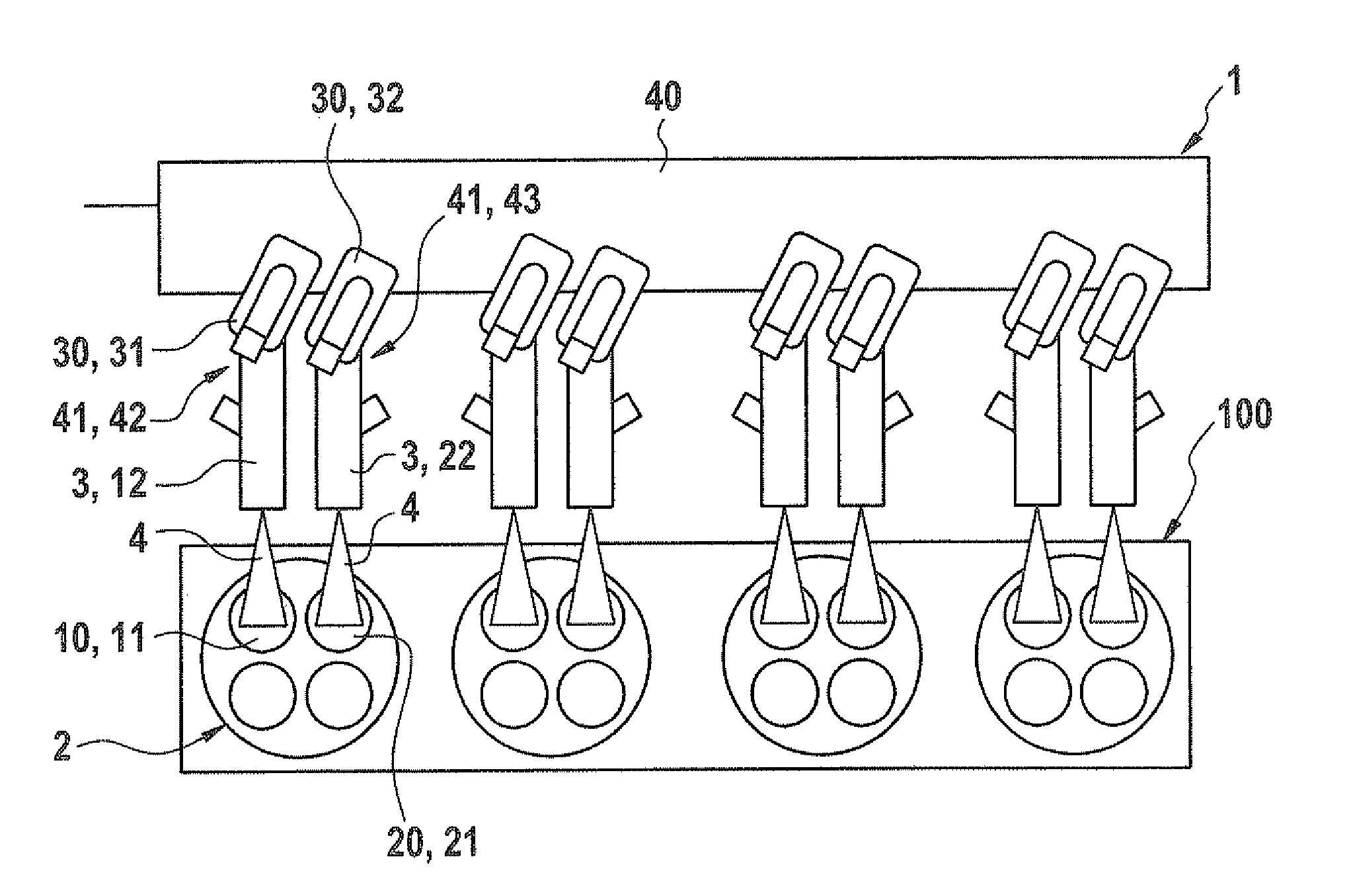 Injection device and internal combustion engine