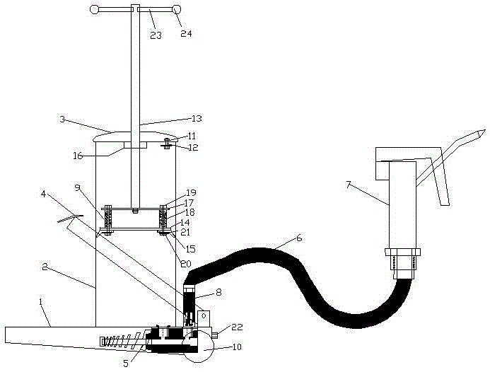 Novel high efficiency high pressure foot-operated oil injector