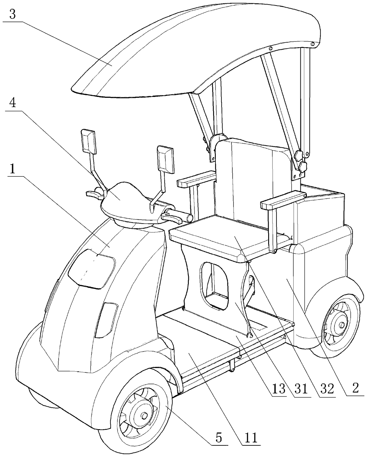 Automatic folding moped