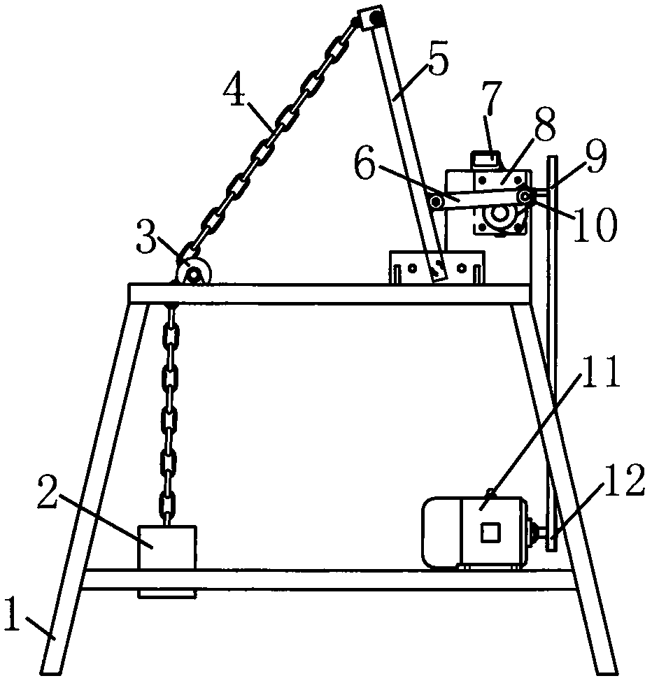 Experimental device for winding gearbox of round baler