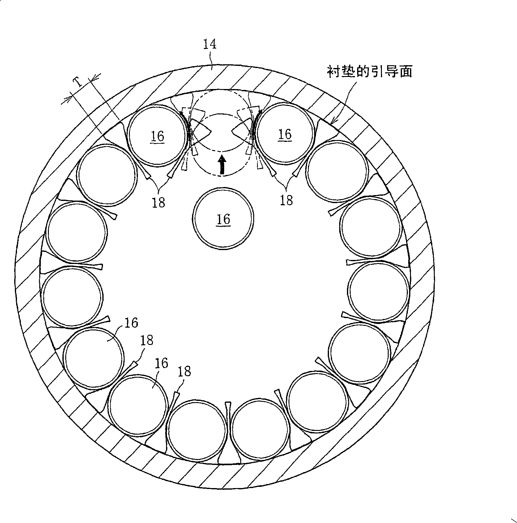 Assembling method of roller bearing