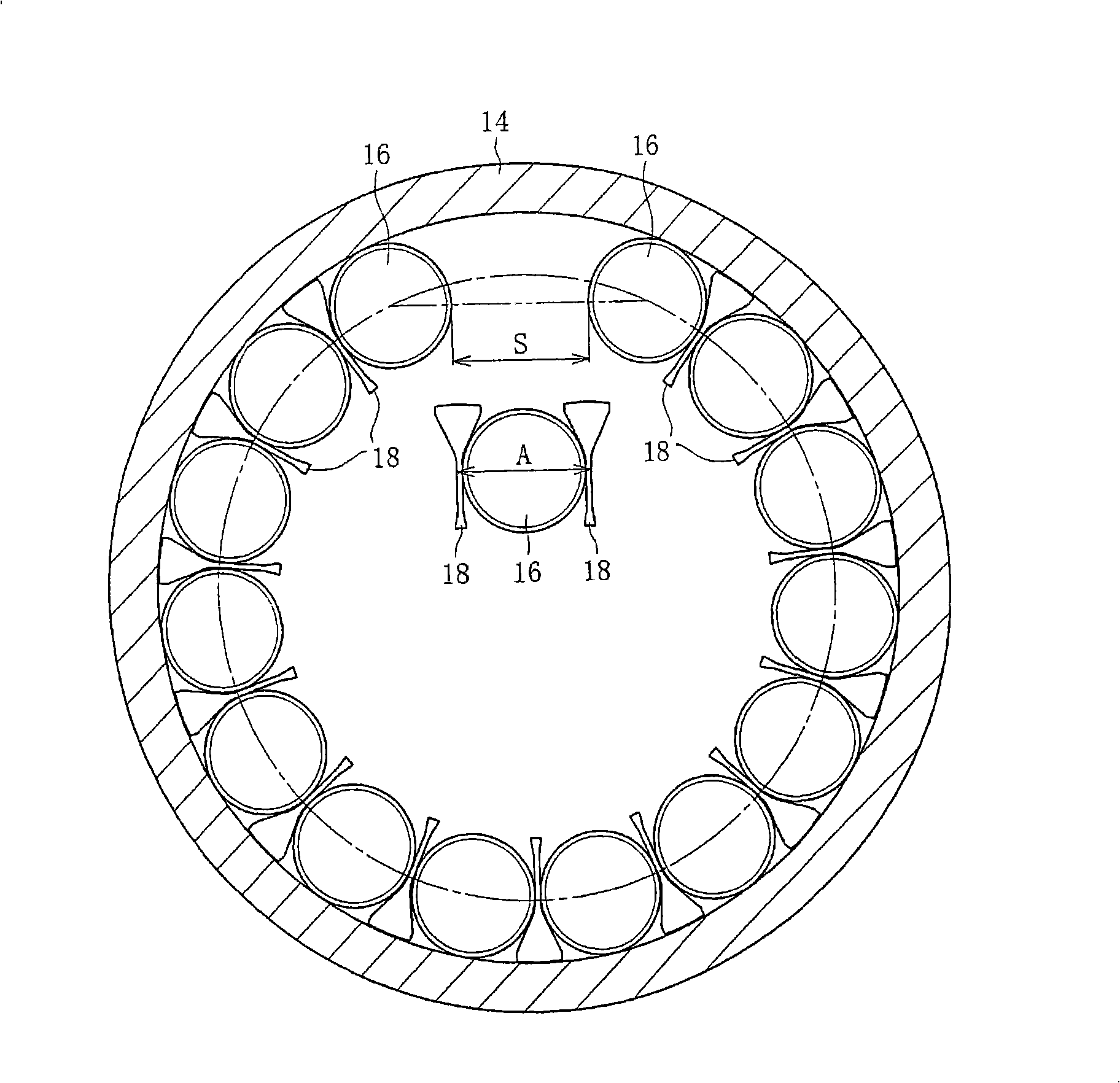 Assembling method of roller bearing