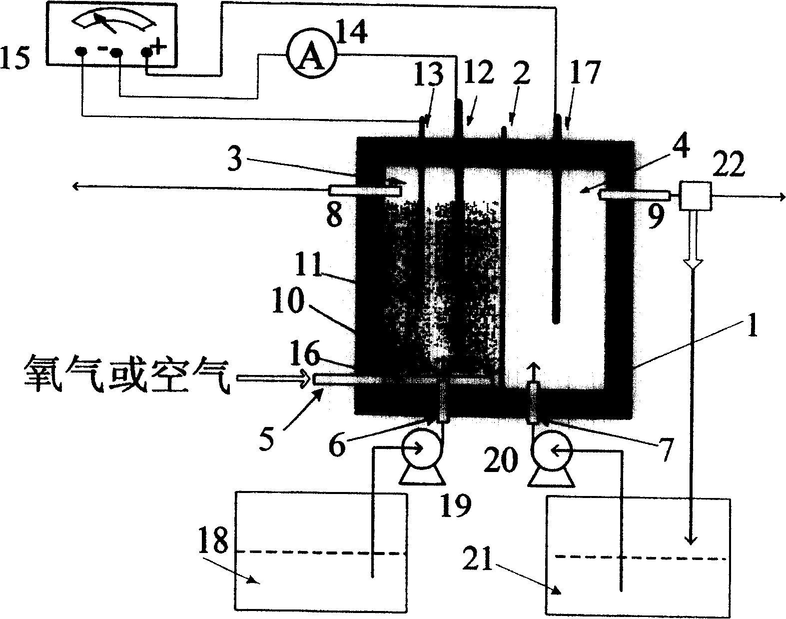 Enzyme electric coupling catalyzation for treating waste water containing phenol, aromatic amine and azo-dye