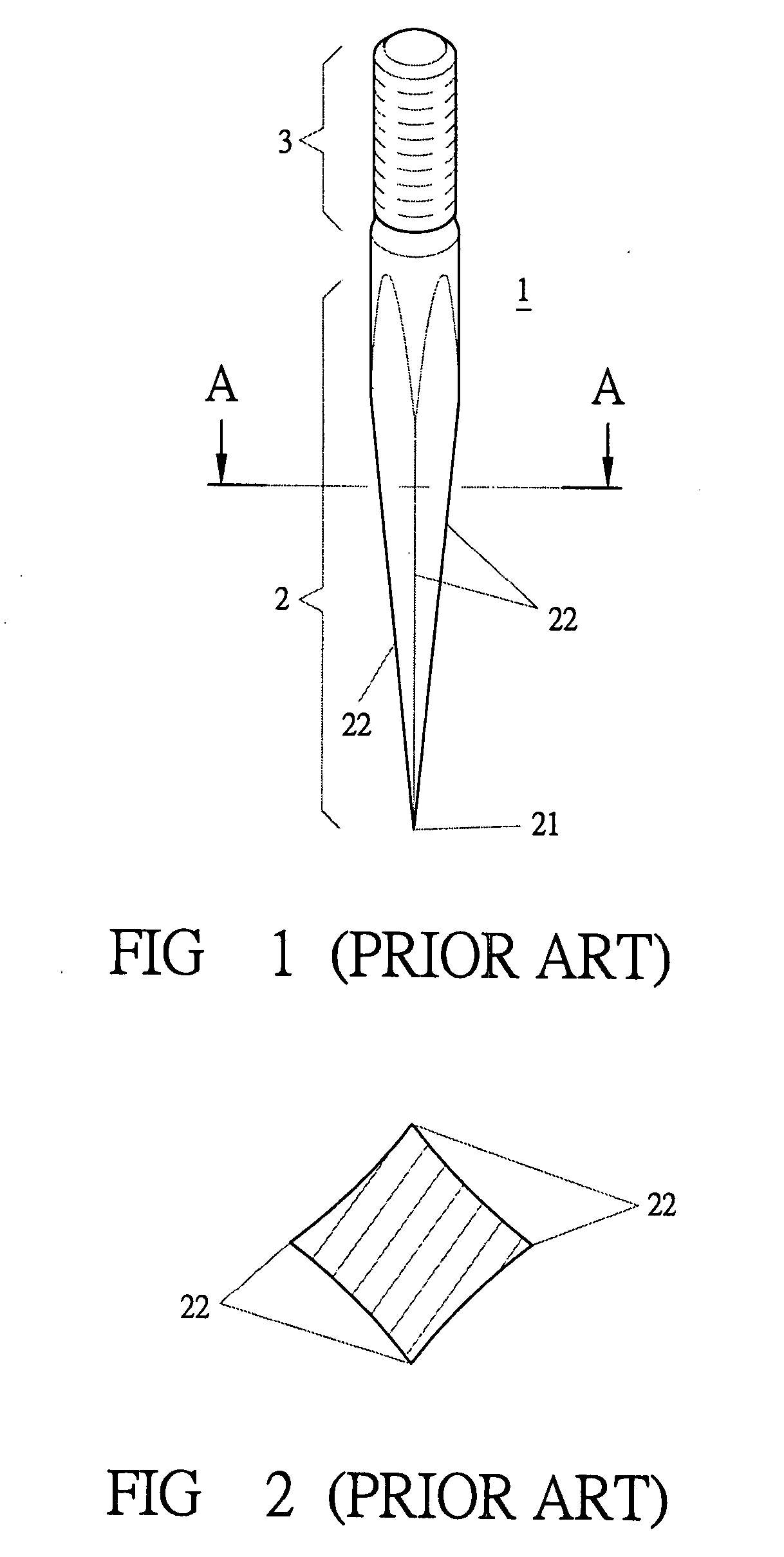 Needle for stereographic embroidery