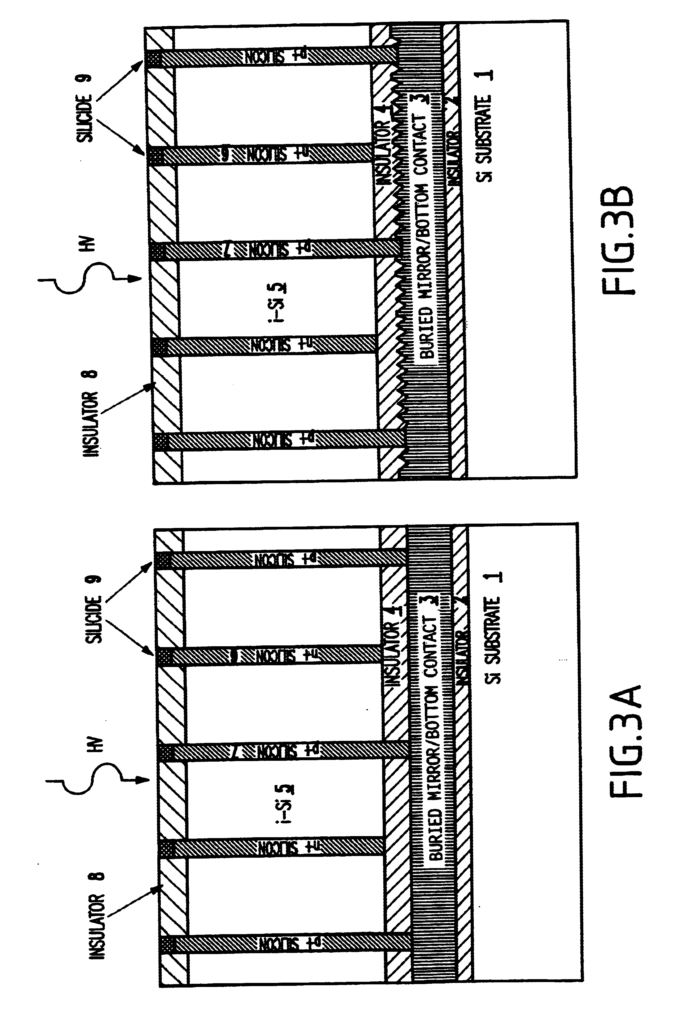 Semiconductor-on-insulator lateral p-i-n photodetector with a reflecting mirror and backside contact and method for forming the same