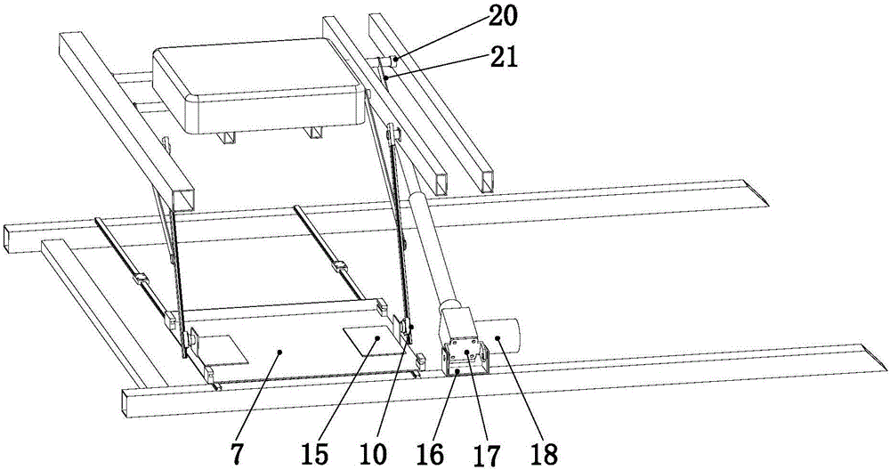 Mobile locating pedestal pan device for electric nursing bed