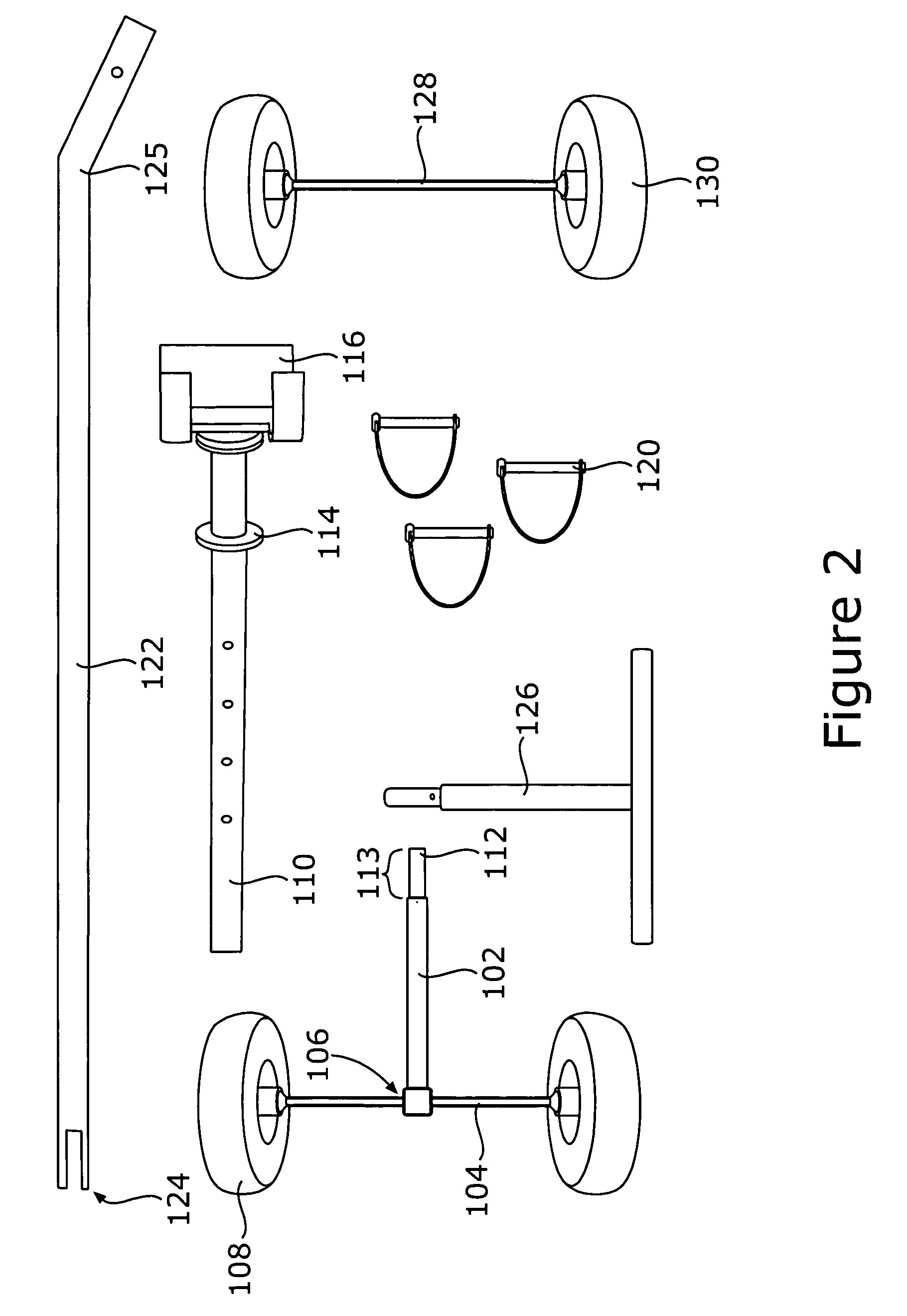 Multi-function, all-terrain dolly for a snowmobile or the like