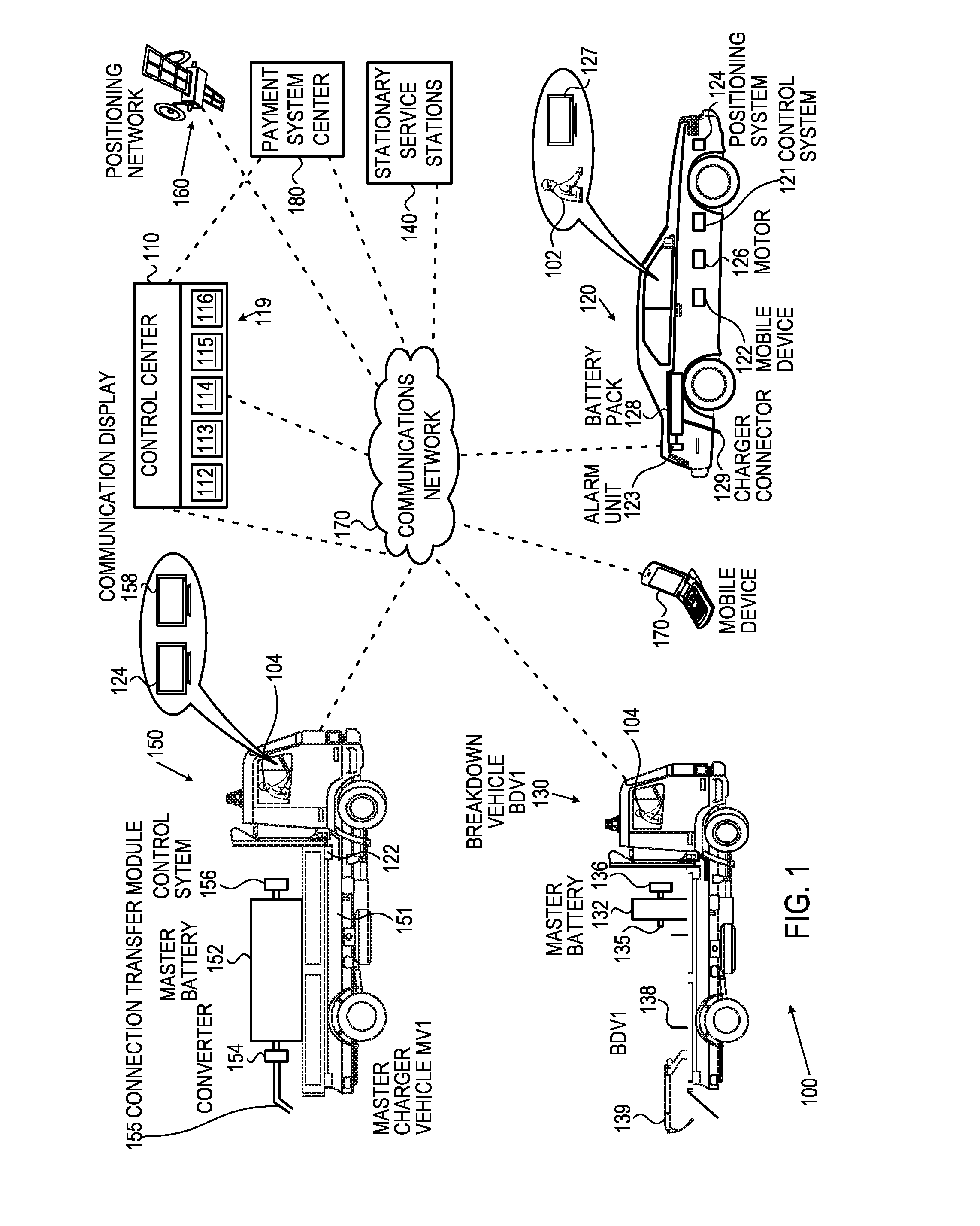 Real-time system and method for tracking, locating and recharging electric vehicles in transit