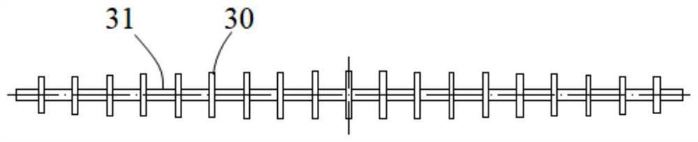 Etching line roller, etching transmission line and etching device