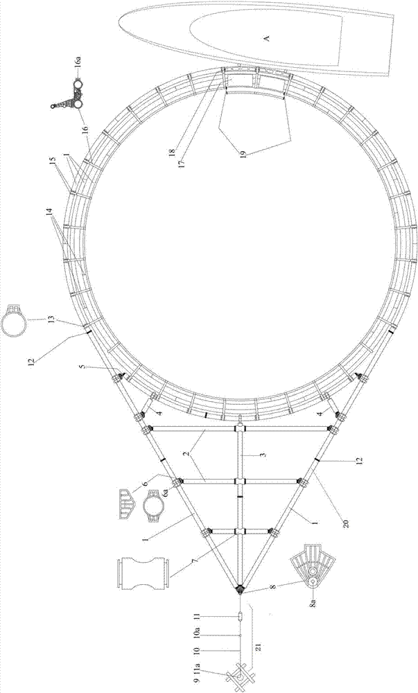 Single Anchor Floating Net Cage Frame And Net Cage