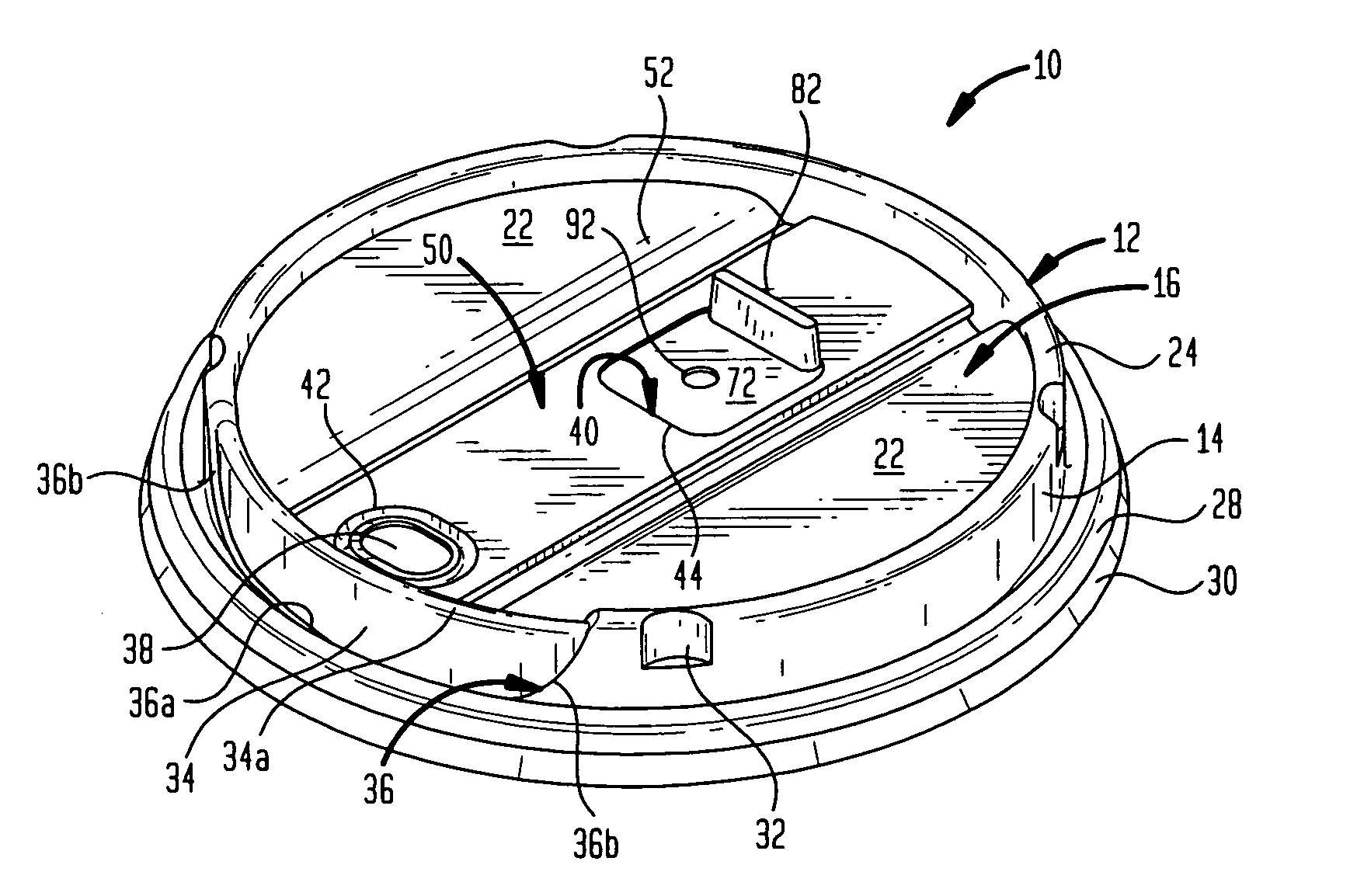 Reclosable cup lid