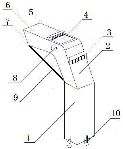 Vertical-type multi-angle infrared temperature-measuring device