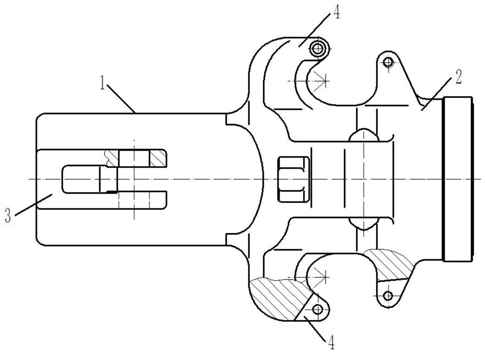 Casting method of hook body for rotary hook of ultra-deep well petroleum drilling machine lifting system